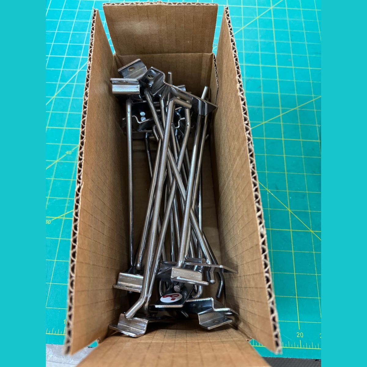 Used Chrome Hook / for Slatwall 6" Retail Display Hook - 25 piece