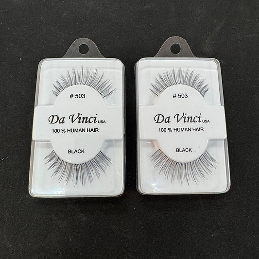 Da Vinci Eye Lashes 503 100% Human Hair Black (pack of 2)
