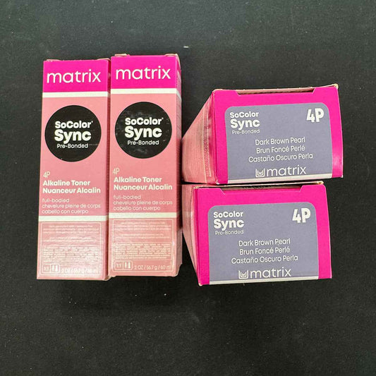 Lot of 4 - Matrix SoColor Pre Bonded / Alkaline Toner |2 oz| 4P Dark Silver Pearl pure