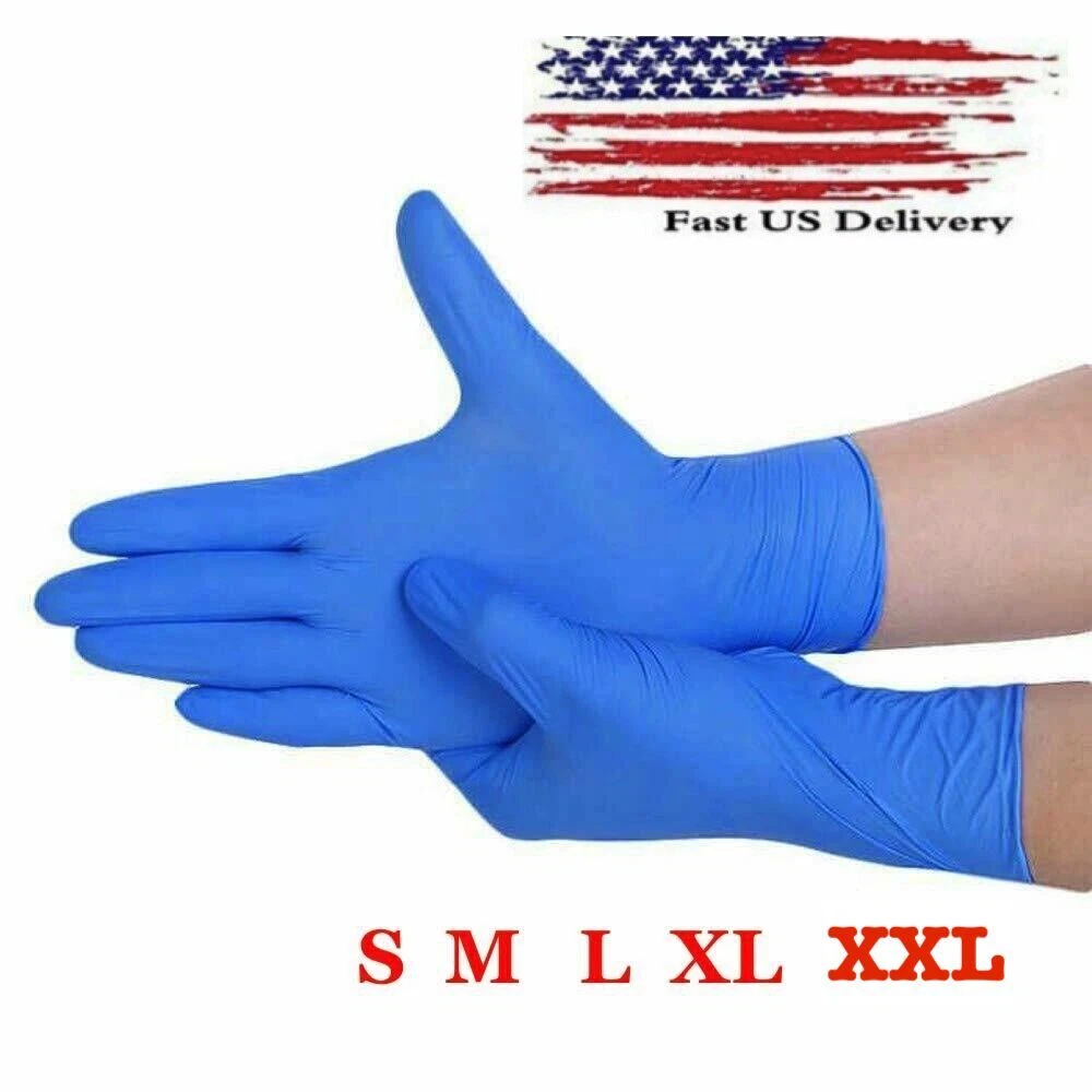 MEDPRAYER Nitrile Disposable Gloves, Latex & Powder Free, Food Safe Blue 4 Mil (100 Box) < Med > fs