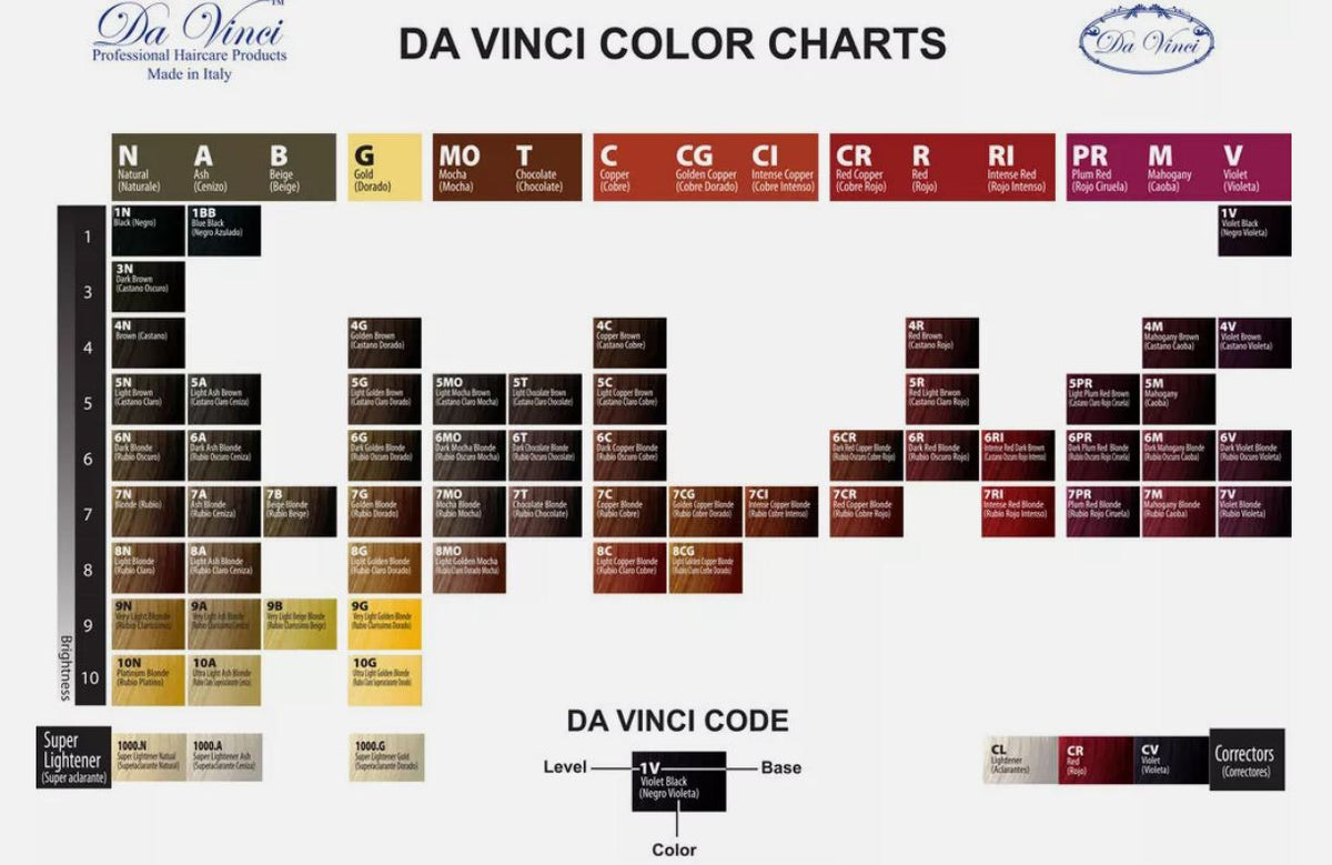 Da Vinci Permanent Creme 6PR - Dark Plum Red Blonde Hair Color, 3.4 oz