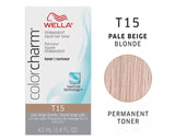 Wella Color Charm T15 Pale Beige Blonde Permanent Liquid Hair Toner 1.4 oz sale