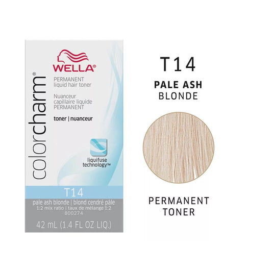 Wella Color Charm Toner T14 Pale Ash Blonde , Liquid 1.4 oz