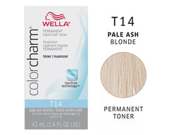 Wella Color Charm T14 Pale Ash Blonde Liquid Toner 1.4 oz pure