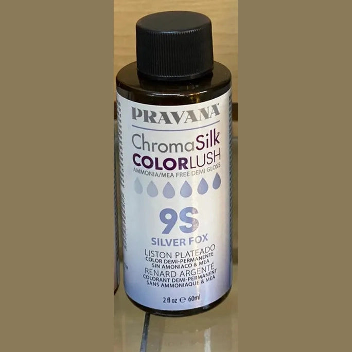 Pravana ChromaSilk ColorLush, Demi Gloss 9S - Silver Fox hair color 2 oz pure fs✔
