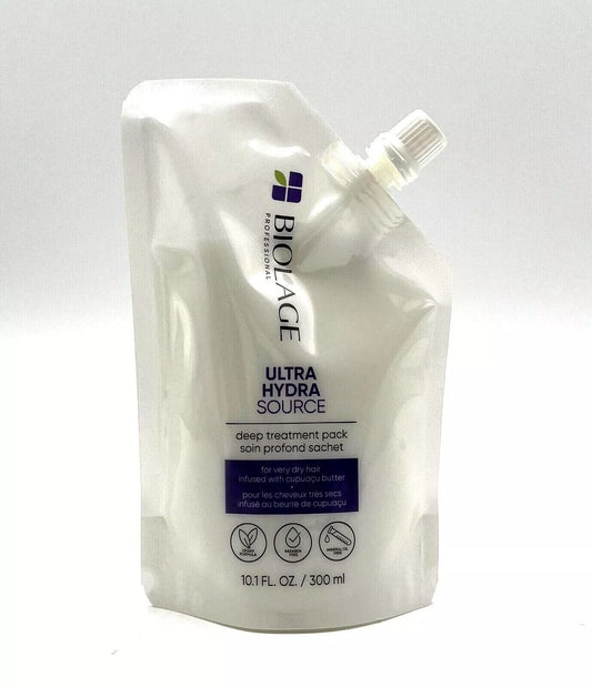 (2 Pack) Matrix Biolage Ultra Hydra Source Deep Treatment Pack 10.1 oz pure