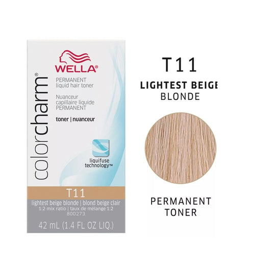 Wella Color Charm T11 Lightest Beige Blonde Liquid Toner 1.4 oz sale fs