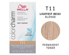 Wella Color Charm T11 Lightest Beige Blonde Liquid Toner 1.4 oz sale aura