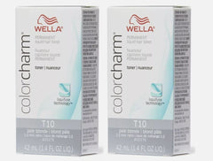 Wella Color Charm T10 Pale Blonde Liquid Toner 1.4 oz (pack of 2) pure
