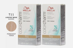 Wella Color Charm T11 Lightest Beige Blonde Liquid Toner 1.4 oz (pack of 2) pure