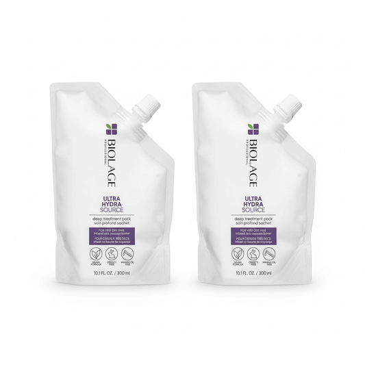 Matrix Biolage Ultra Hydra Source Deep Treatment Pack 10.1 oz 2-pack with two pouches