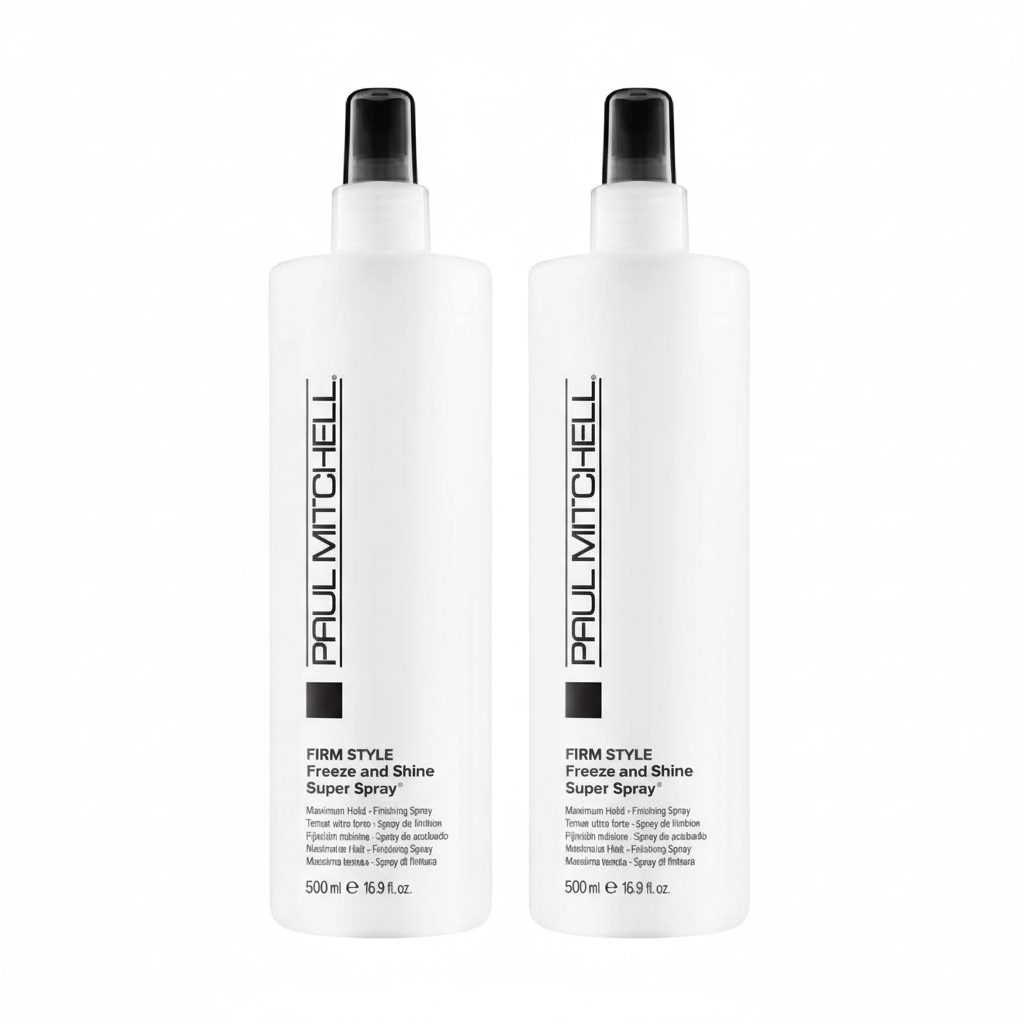 Paul Mitchell Freeze and Shine Hair Spray 16.9 oz 2-pack, two bottles, square product image