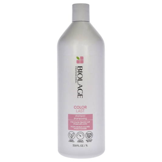Matrix Biolage Colorlast Shampoo 33.8 oz bottle on a white background