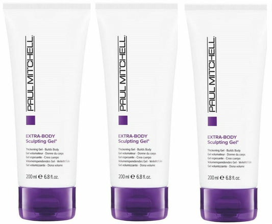 3 pack - Paul Mitchell Extra Body / Sculpting Gel 6.8 oz pure
