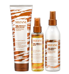 Mizani 25 Miracle Leave in Cream 8.5oz, Nourishig oil 4.2oz Milk 8.5 oz / 3pc pure