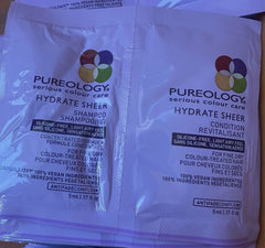 Pureology Hydrate Sheer Shampoo & Conditioner (pack of 2) sample Packets pure