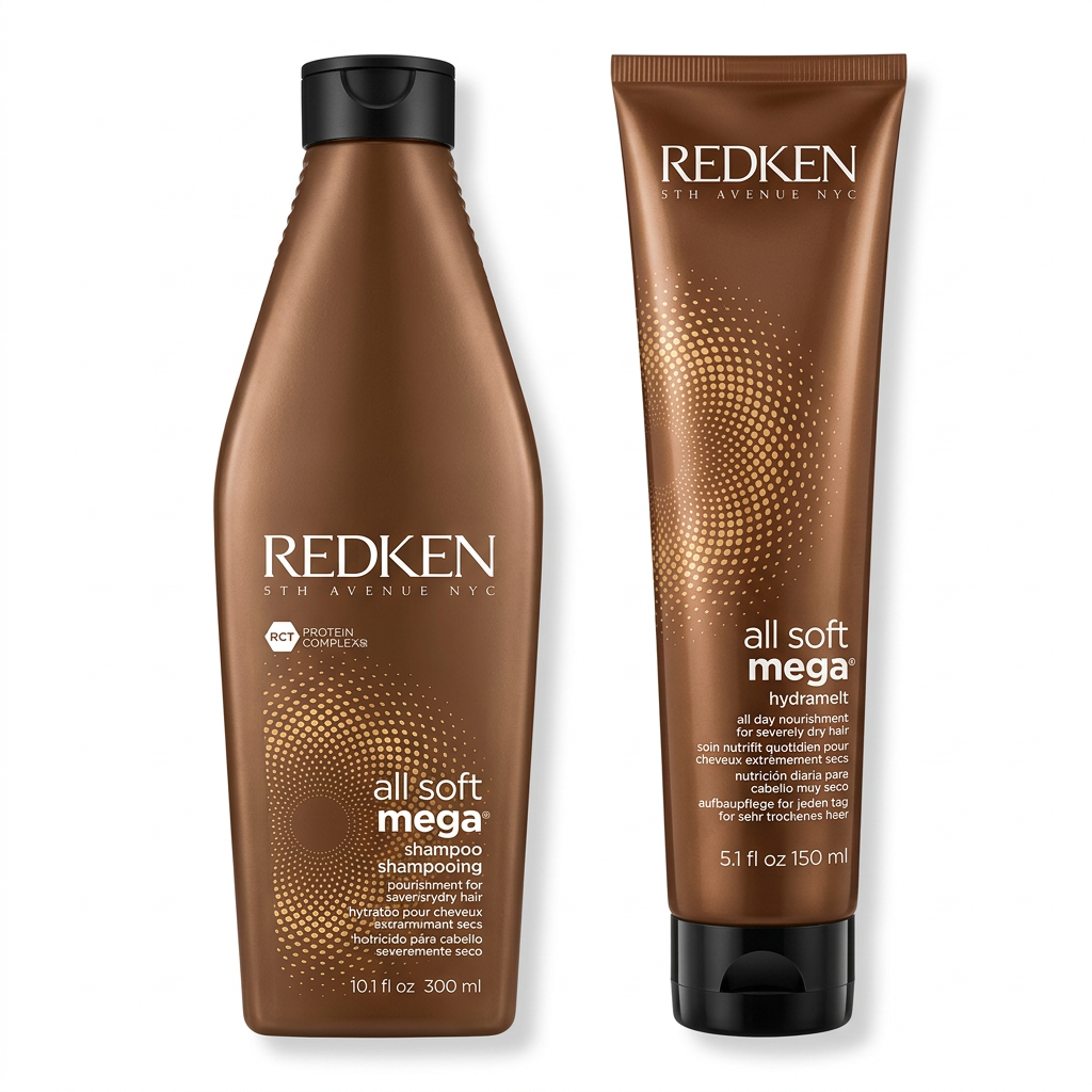 Duo Redken All Soft Mega Shampoo 10.1 oz & Hydramelt 5.1 oz OG