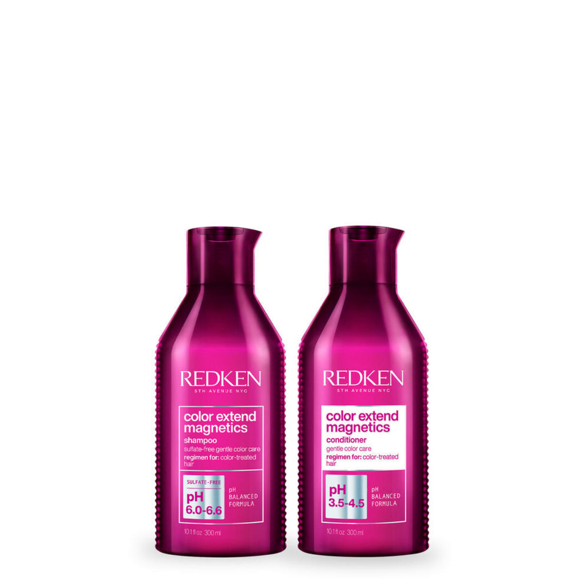 Two Redken Color Extend Magnets bottles, one shampoo and one conditioner