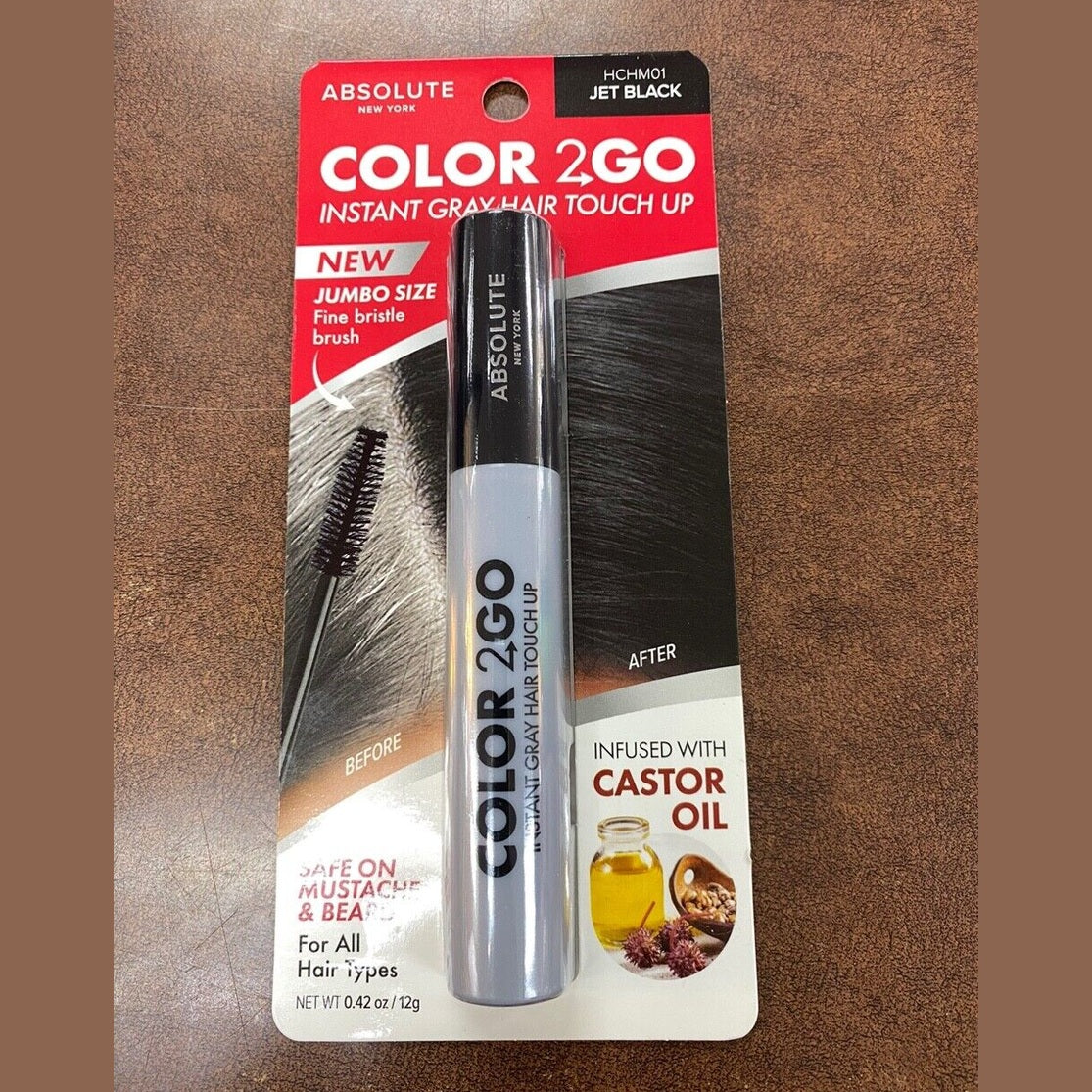 12g Absolute Instant Gray Hair Touch up: Mascara • Jet Black HCHM01