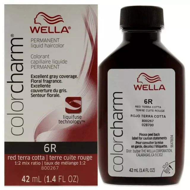 Wella Color Charm Liquid 6R , Red Terra Cotta 1.4 oz pure fs