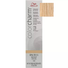 Wella Color Charm Gel 811/8N] Light Blonde Hair Color 2 oz pure