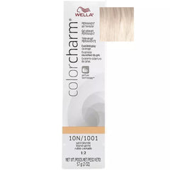 Wella Color Charm Gel 1001/10N] Satin Blonde Hair Color 2 oz pure