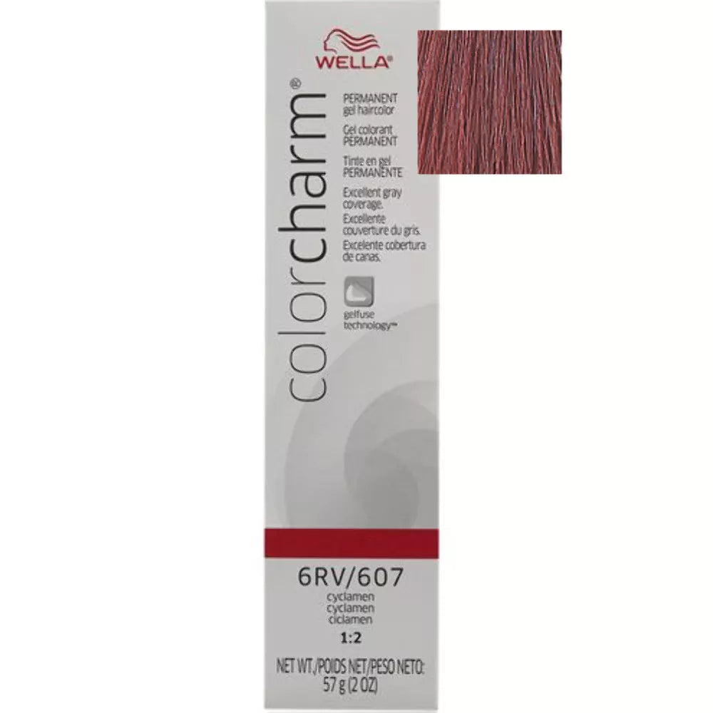 Wella Color Charm Gel 607/6RV - Cyclamen Hair Color, 2 oz / fs