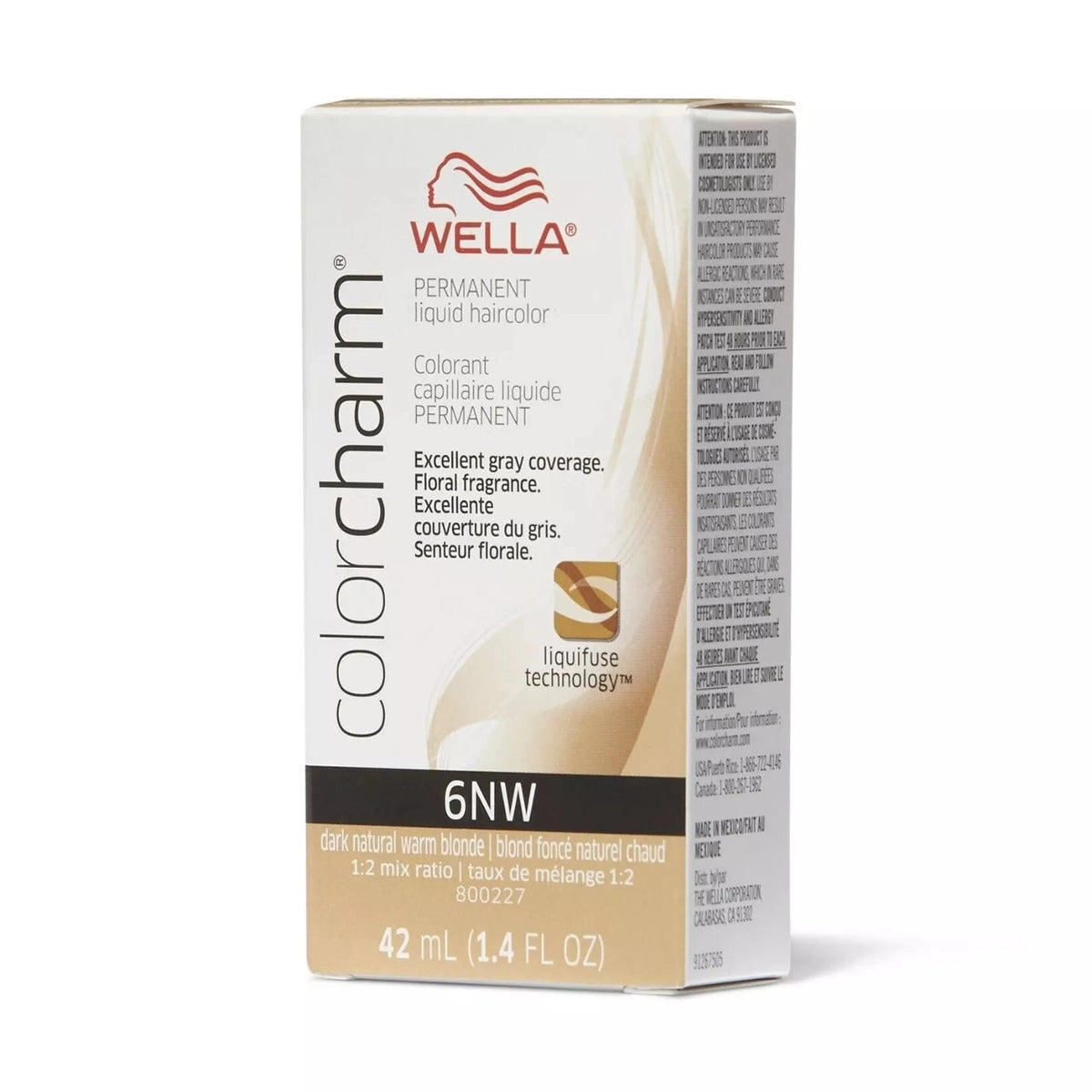 Wella Color Charm Liquid 6NW Dark Natural Warm Blonde 1.4 oz pure fs