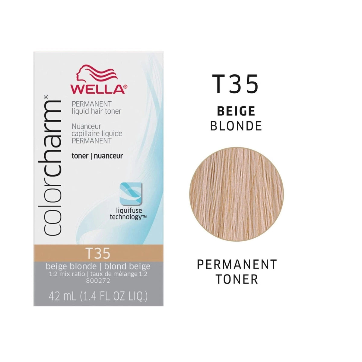 Wella Color Charm T35 - Beige Blonde / Liquid Toner, 1.4 oz pure