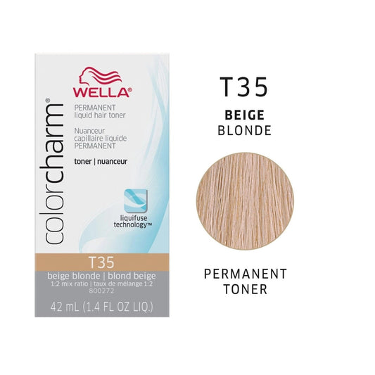 Wella Color Charm T35 - Beige Blonde / Liquid Toner, 1.4 oz pure