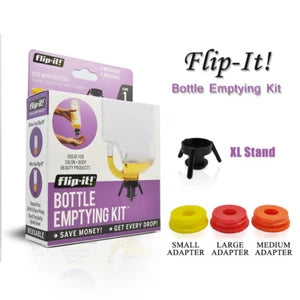 Flip-It! All In One Beauty Pack Dispenser Cap System 4 Size Set No More Waste! pure