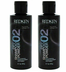 Redken 02 Dry Shampoo Powder with Charcoal 2.1 oz(Pack of 2) sv aura