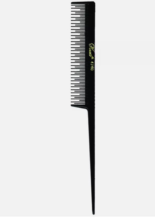 Krest Rattail Teaser / Cutting Hair Comb, 4740 BLACK 8" - 1PC fs