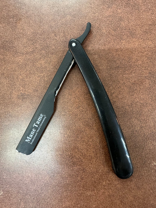 Barber Hair Shaving Razor Black Metal Professional - Grooming Shaper [ 1PC ]