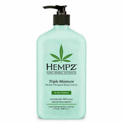 Hempz Triple Moisture Herbal Whipped Body Creme Lotion 17 oz