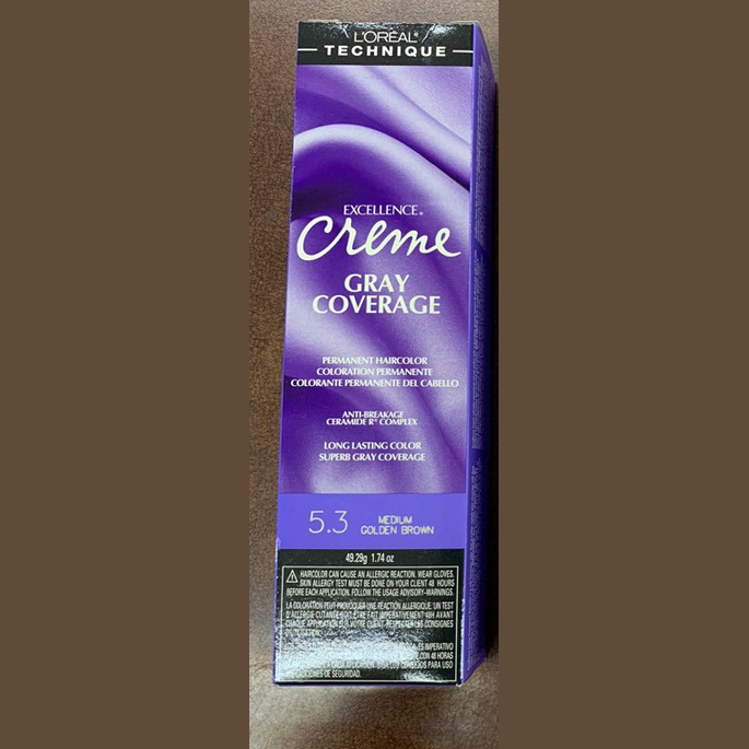 Loreal Excellence Creme Permanent Color 5.3 Medium Golden Brown 1.74 oz pure