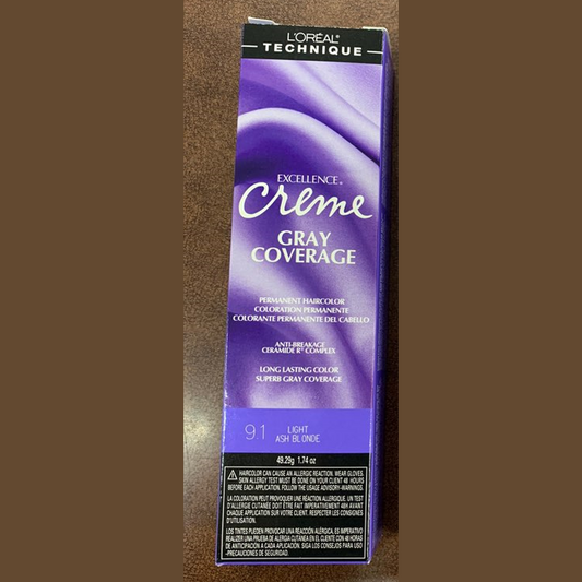 Loreal Excellence Creme Permanent Color 9.1 Light Ash Blonde 1.74 oz pure fs