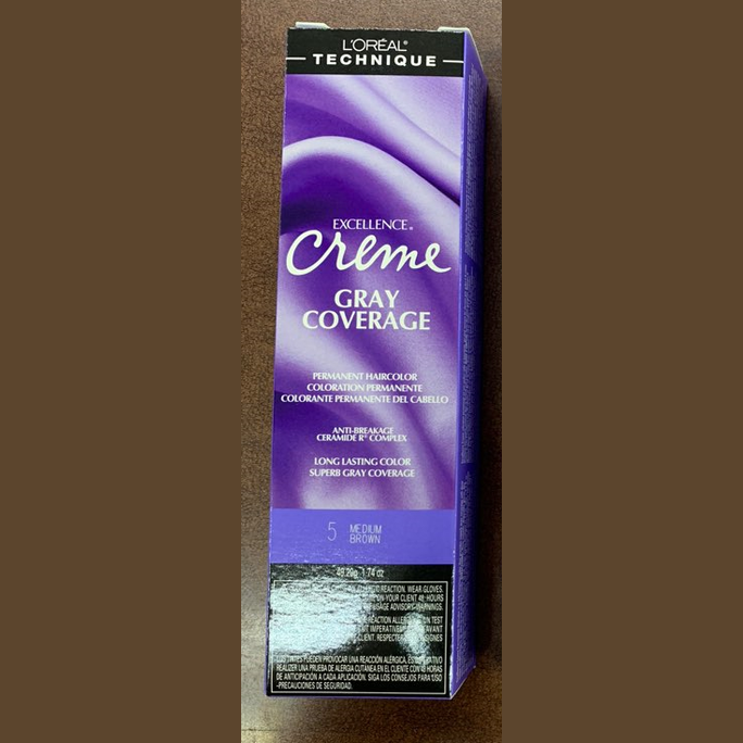 1.74 oz Loreal Excellence Creme Permanent Color 5 Medium Brown