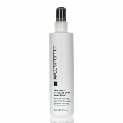 Paul Mitchell Freeze and Shine Super Spray 8.5 oz firm-holding non-aerosol hair spray bottle