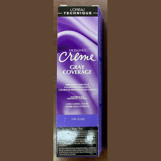 Loreal Excellence Creme Permanent Color 7 Dark Blonde 1.74 oz pure