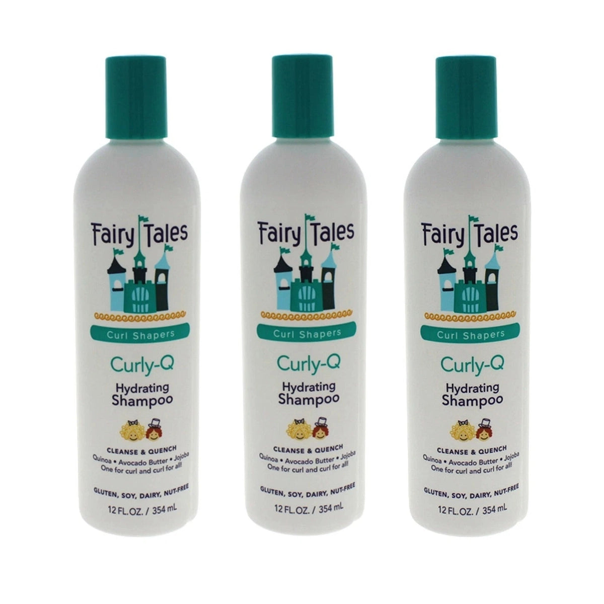3 Pack - Fairy Tales / Curly-Q Daily Hydrating Shampoo 12 oz