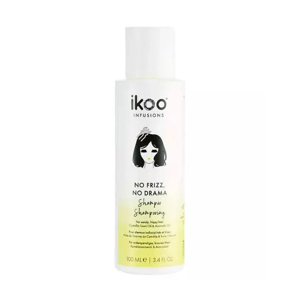 3.4 oz Ikoo No Frizz No Drama Shampoo travel pure