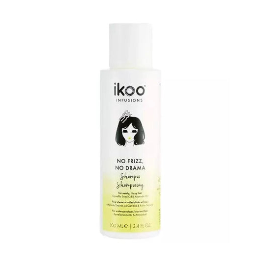 3.4 oz Ikoo No Frizz No Drama Shampoo travel pure