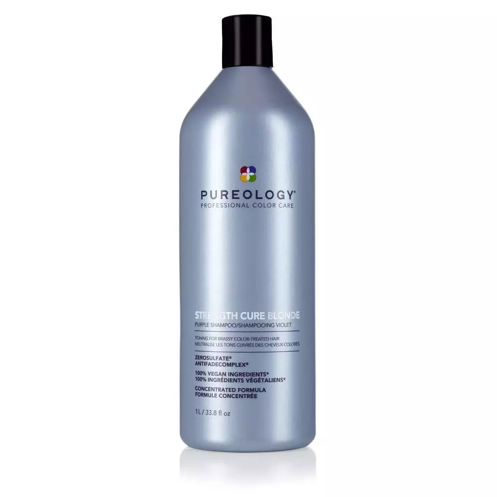 33 oz Pureology Strength Cure / BLONDE Purple Shampoo nwpk - pure
