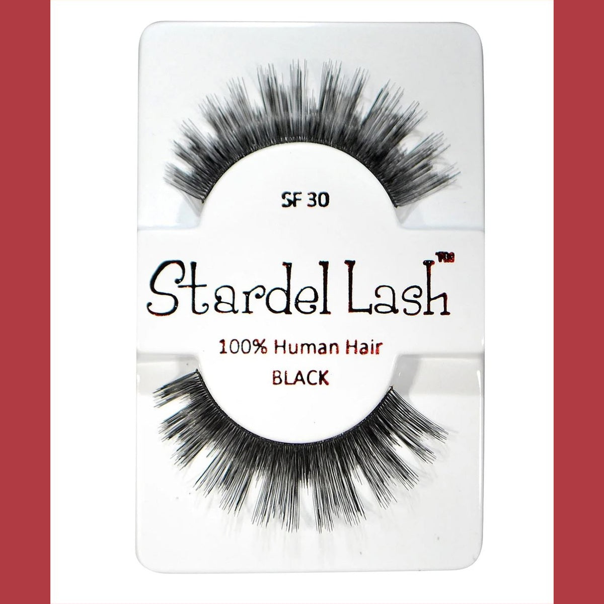 SF 30 Stardel Lash 100% Human Hair Eyelashes Black (pack of 3) pure