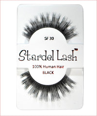 SF 30 Stardel Lash 100% Human Hair Eyelashes Black (pack of 3)