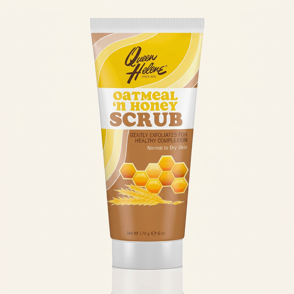 6 oz Queen Helene Oatmeal n Honey Facial - Scrub, / pure