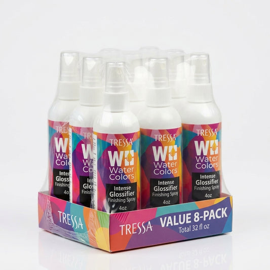 Lot of 8 - Tressa WaterColors Intense Glossifier Finishing Spray 4 oz / pure