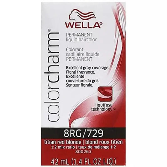 Wella Color Charm Liquid 8RG/729 Titan Red Blonde 1.4 oz (pack of 2)pure - Choice Forever Beauty