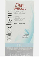Wella Color Charm T18 Lightest Ash Blonde Liquid Toner 1.4 oz pure